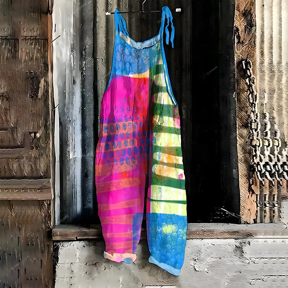 Women's Casual Geometry Printed Jumpsuit