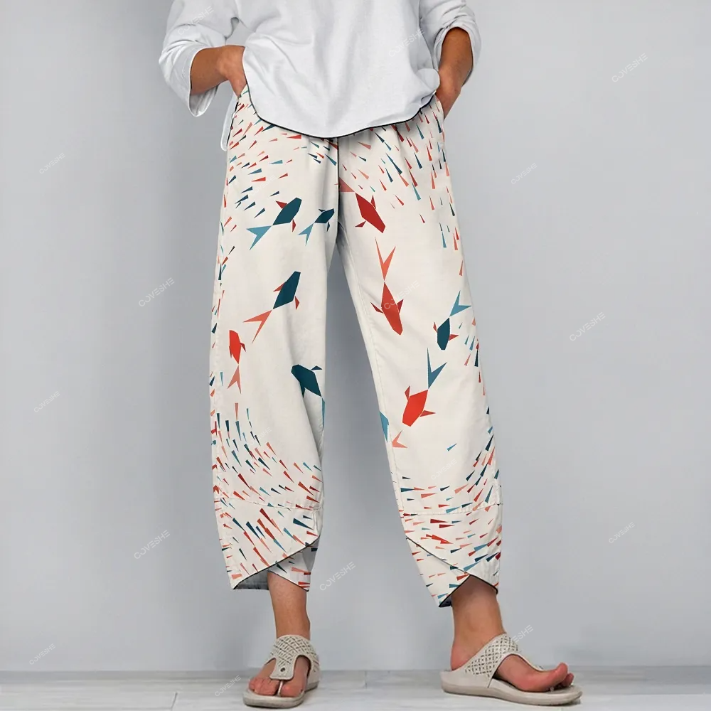Women's Casual Fish Printed Pants
