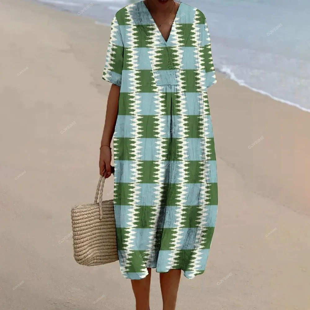 Women's Geometry Printed Flowy Dress