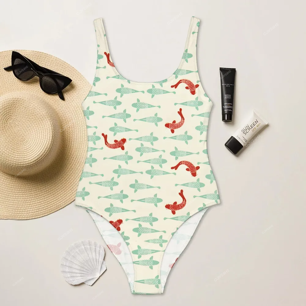 Koi Printed One Piece Swimsuit