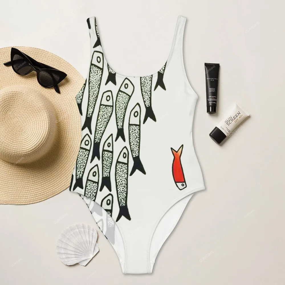 Sardines Printed One Piece Swimsuit