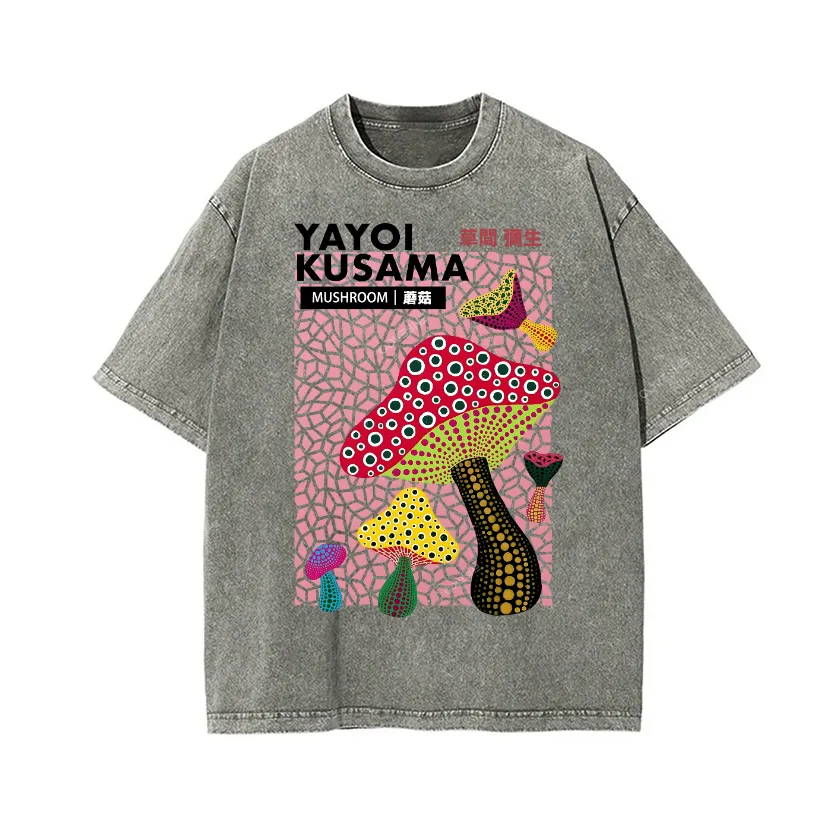 Yayoi Kusama Vintage Wash Japanese Design T-Shirt