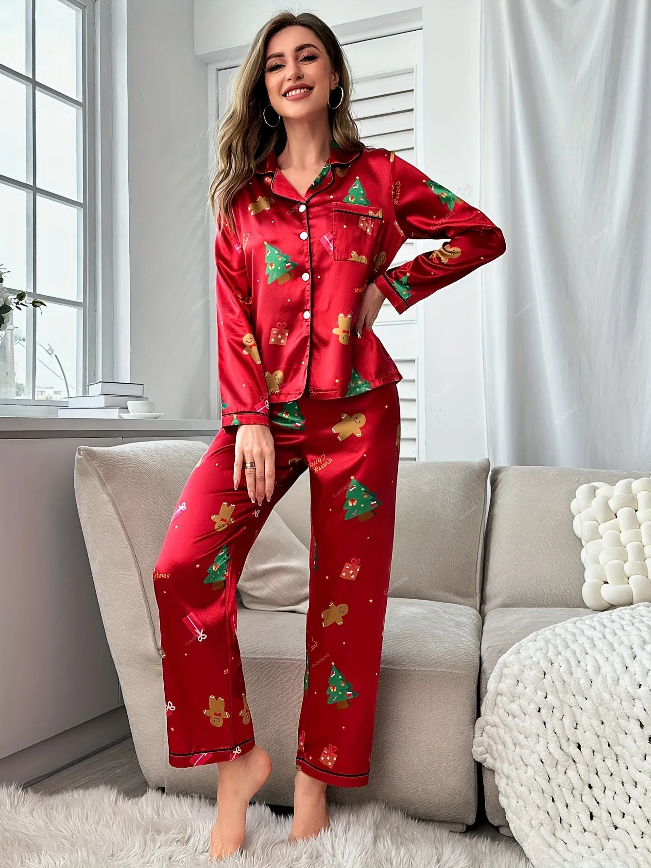 Regina | Christmas Satin pajama