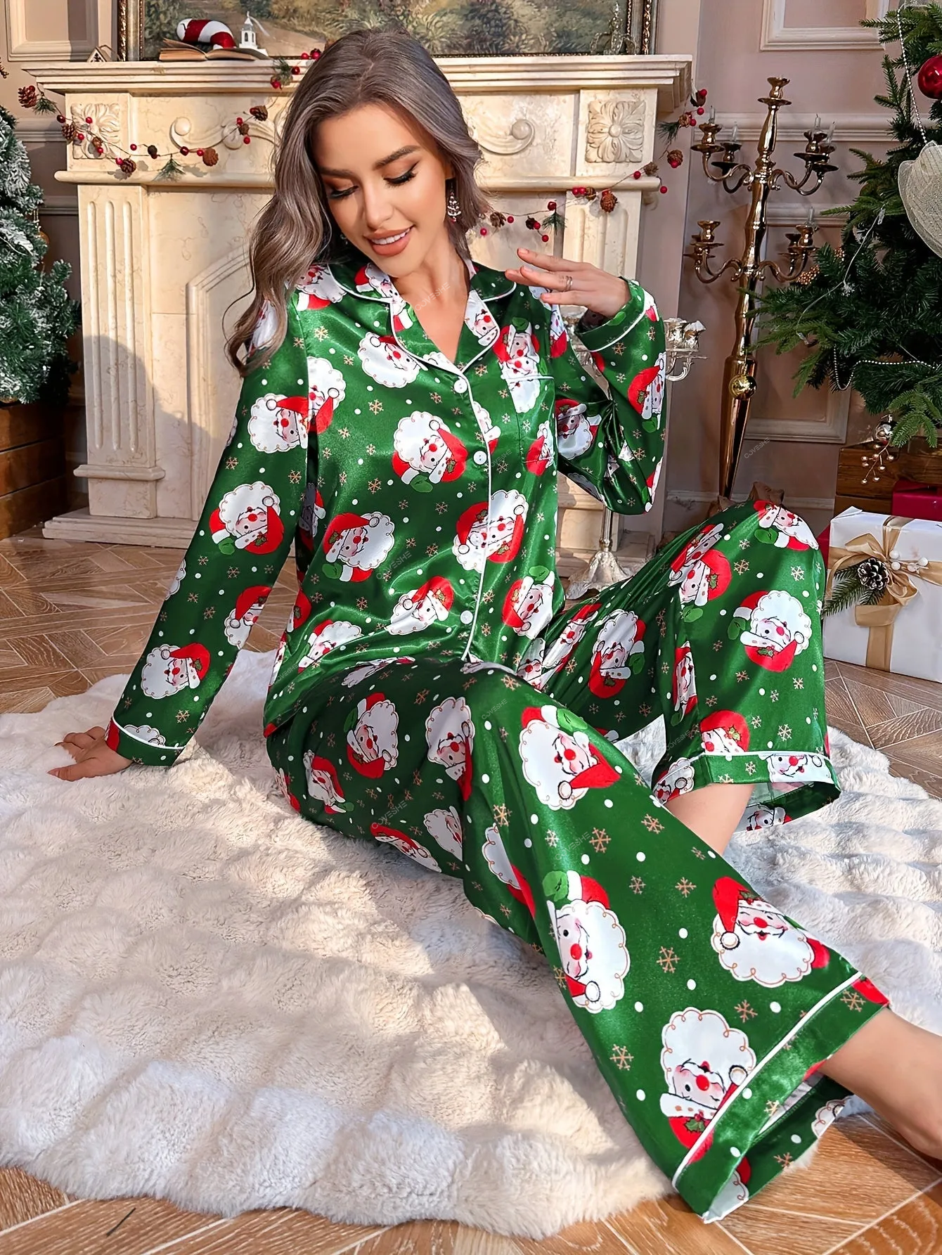 Natale Elegante | Christmas Satin pajama