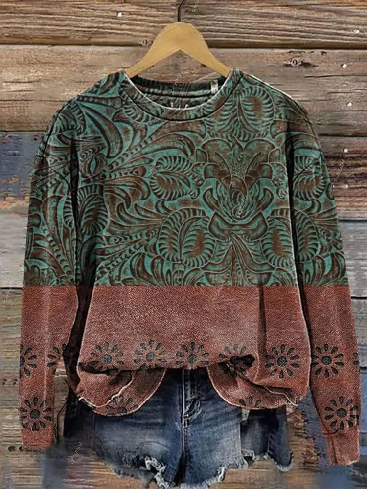 🔥Global best-selling🔥Western Style Print Casual  Sweatshirt