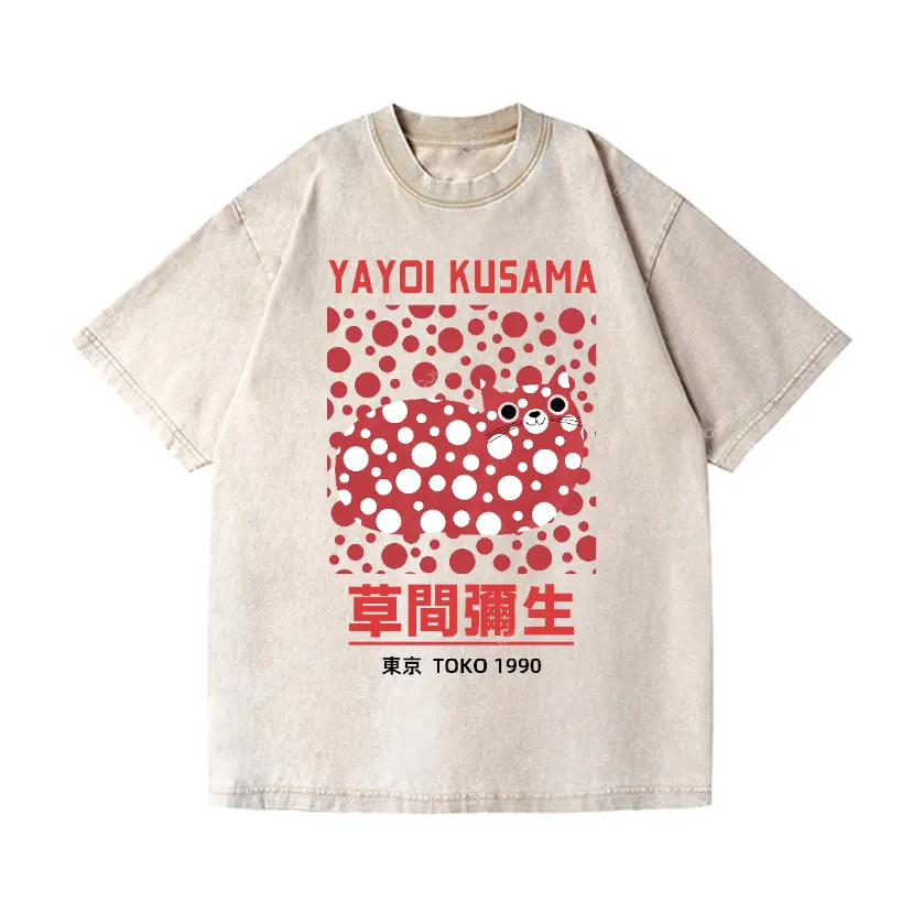 Yayoi Kusama Vintage Wash Japanese Design T-Shirt