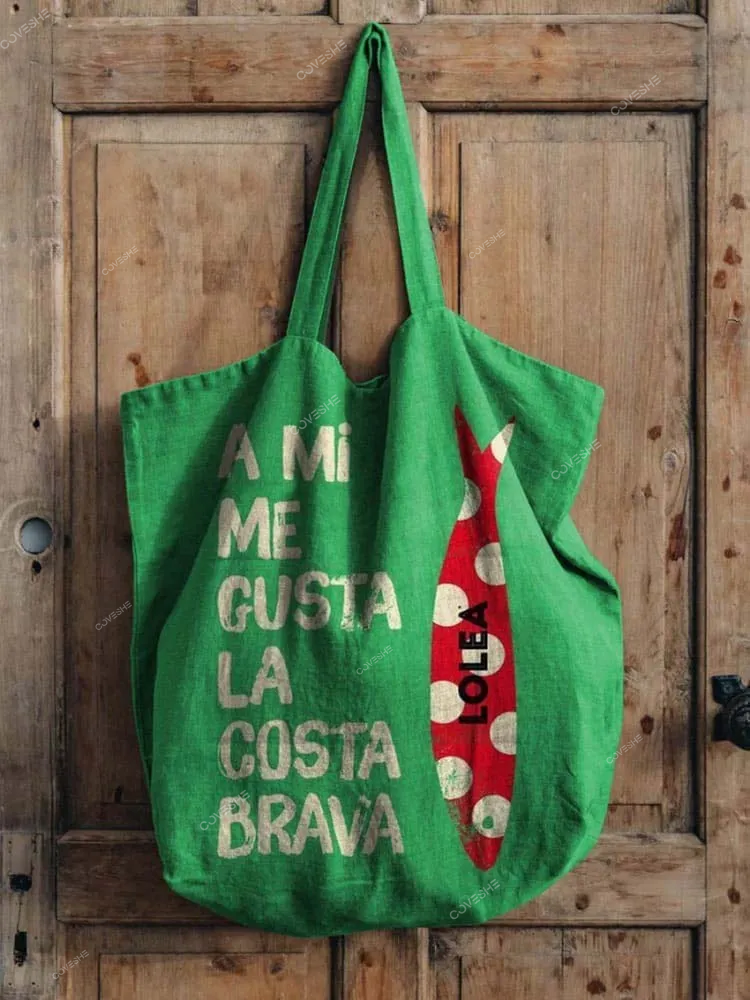 Sardine Fish Art Printed Tote Bag