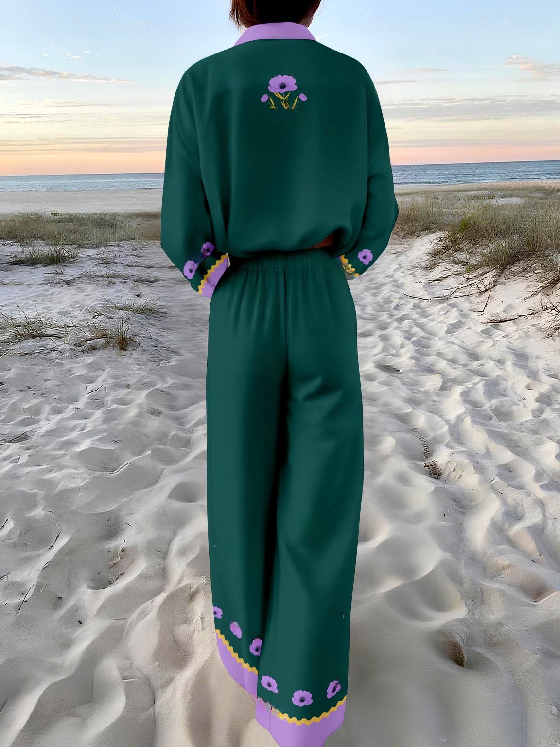 Anchovies Anemone Printed Shirt Set