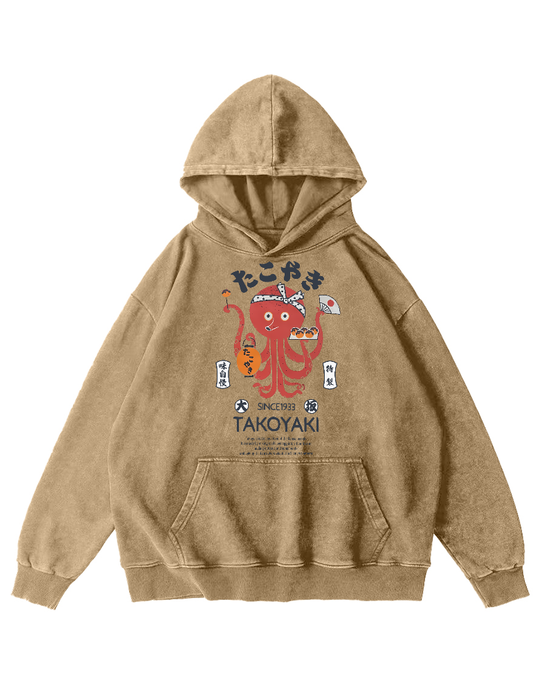 Kansai Takoyaki Vintage Washed Hoodie