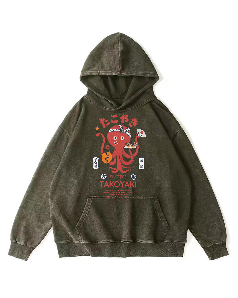 Kansai Takoyaki Vintage Washed Hoodie