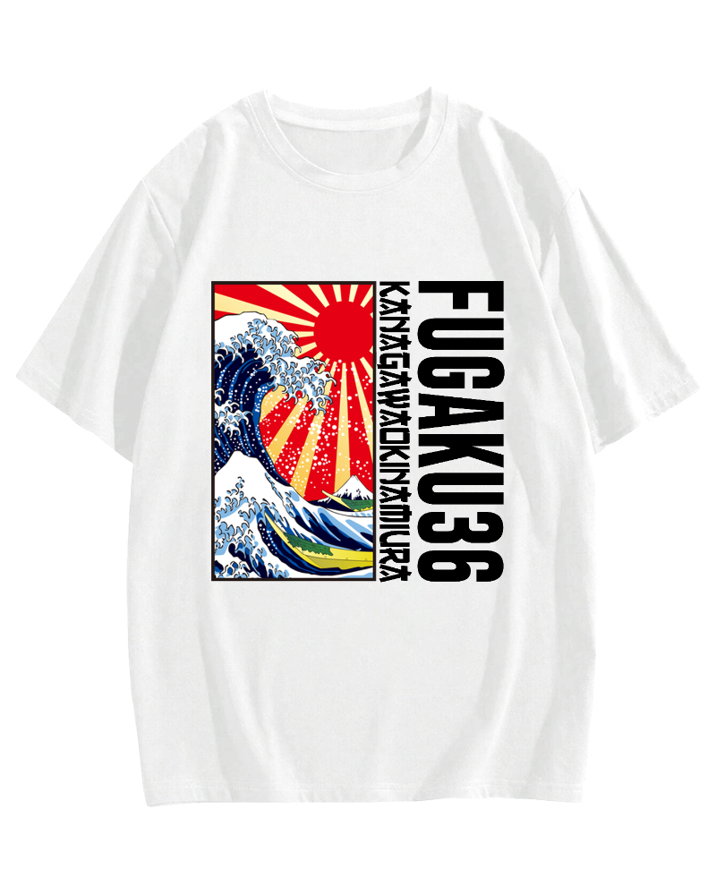 Thirty-six Views of Mount Fuji Cotton casual T-shirt