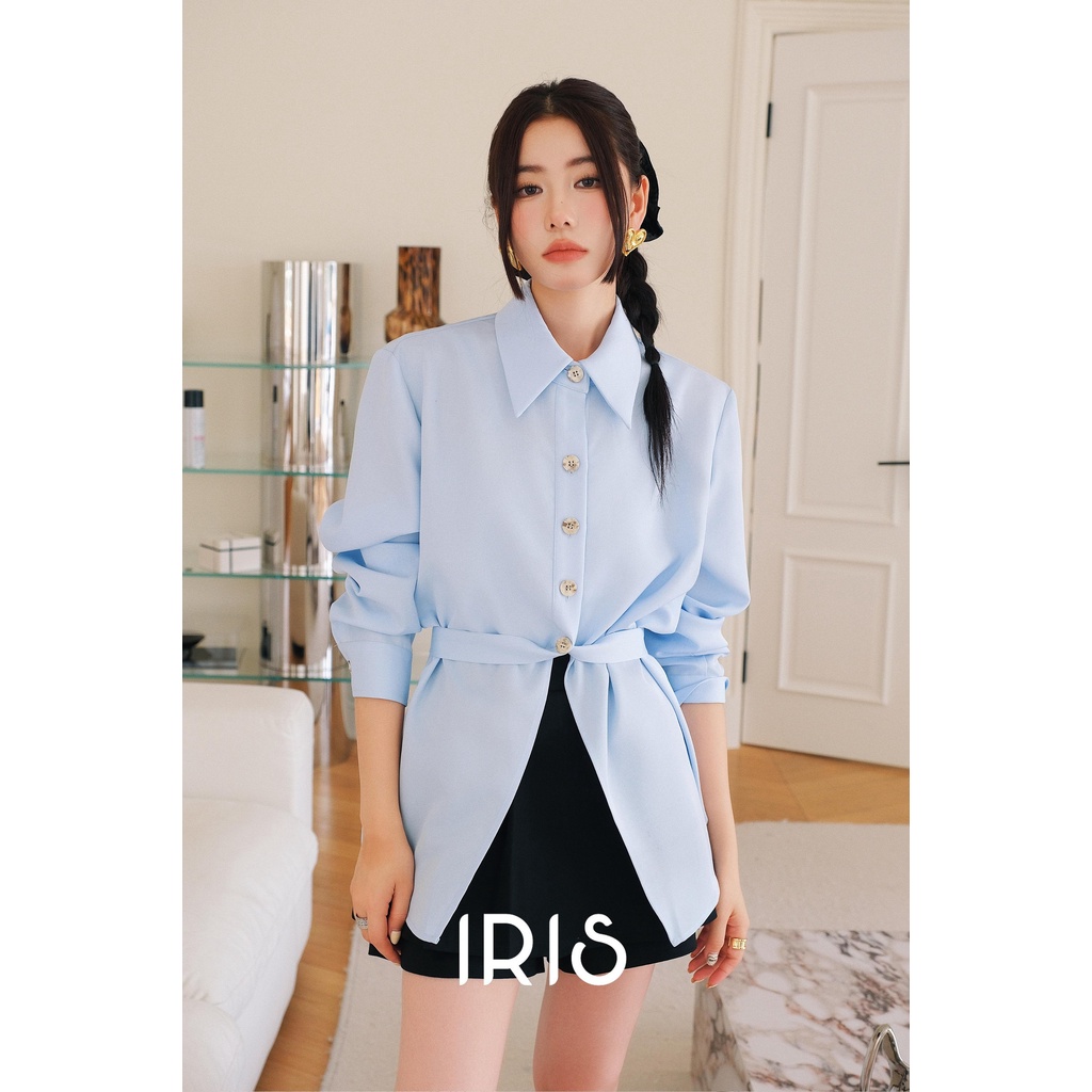 Iris Boutique IS2023YD100- IV2023YD83 Light blue sky shirt / vest