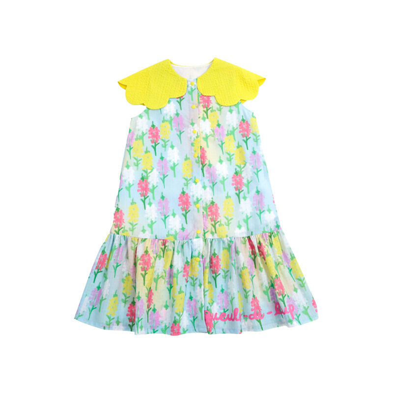 Iris kids IKD084-IKH084-IKS076 Floral dress - floral band - floral socks