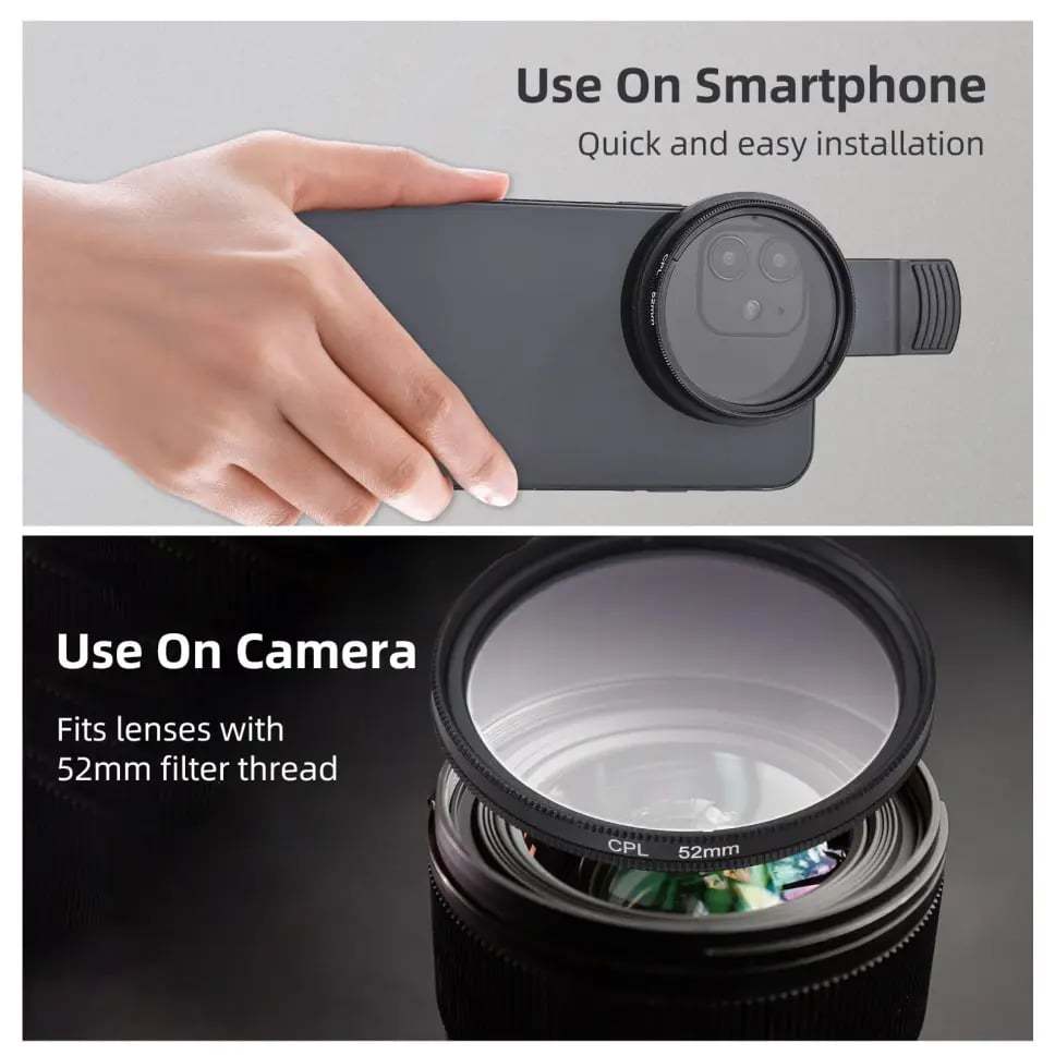 52/67MM Phone Lens Filter Kit For All Phones Models