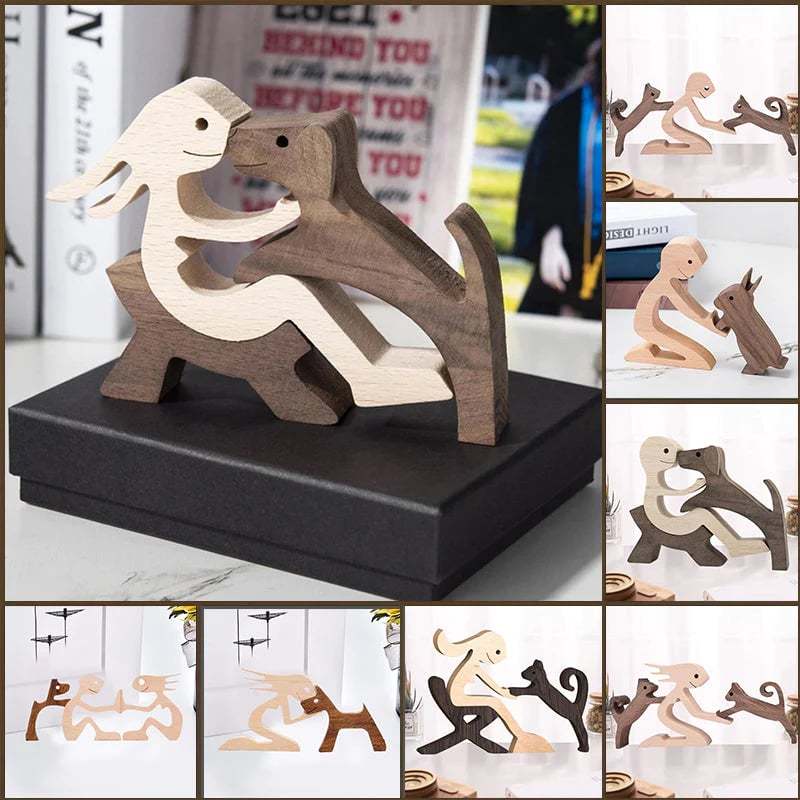 Wood Sculpture Table Ornaments