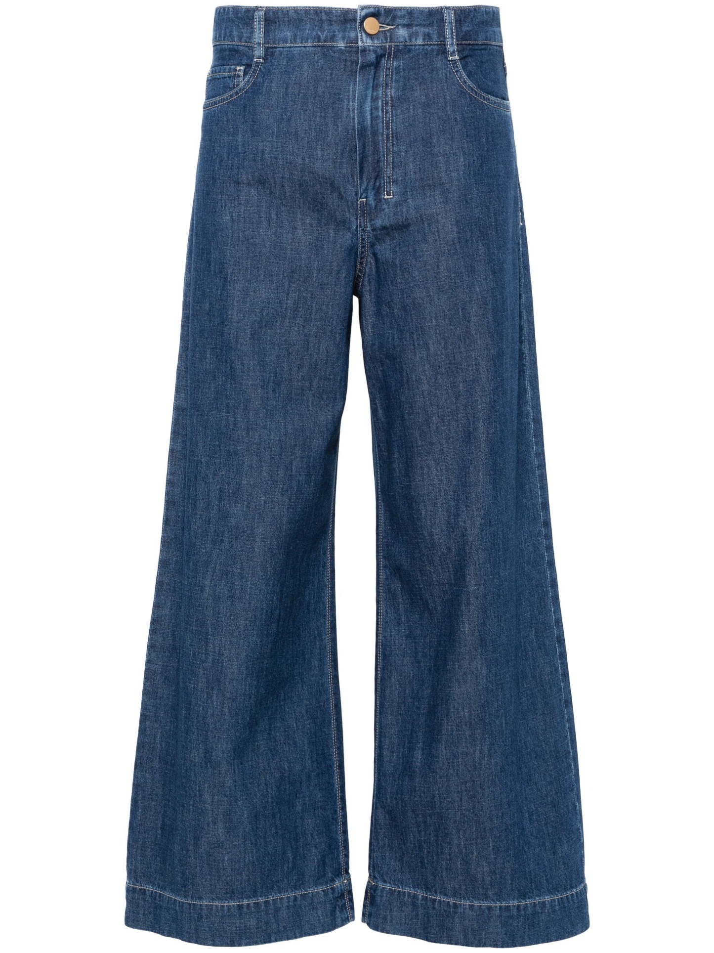 Sustainable waistband straight leg jeans