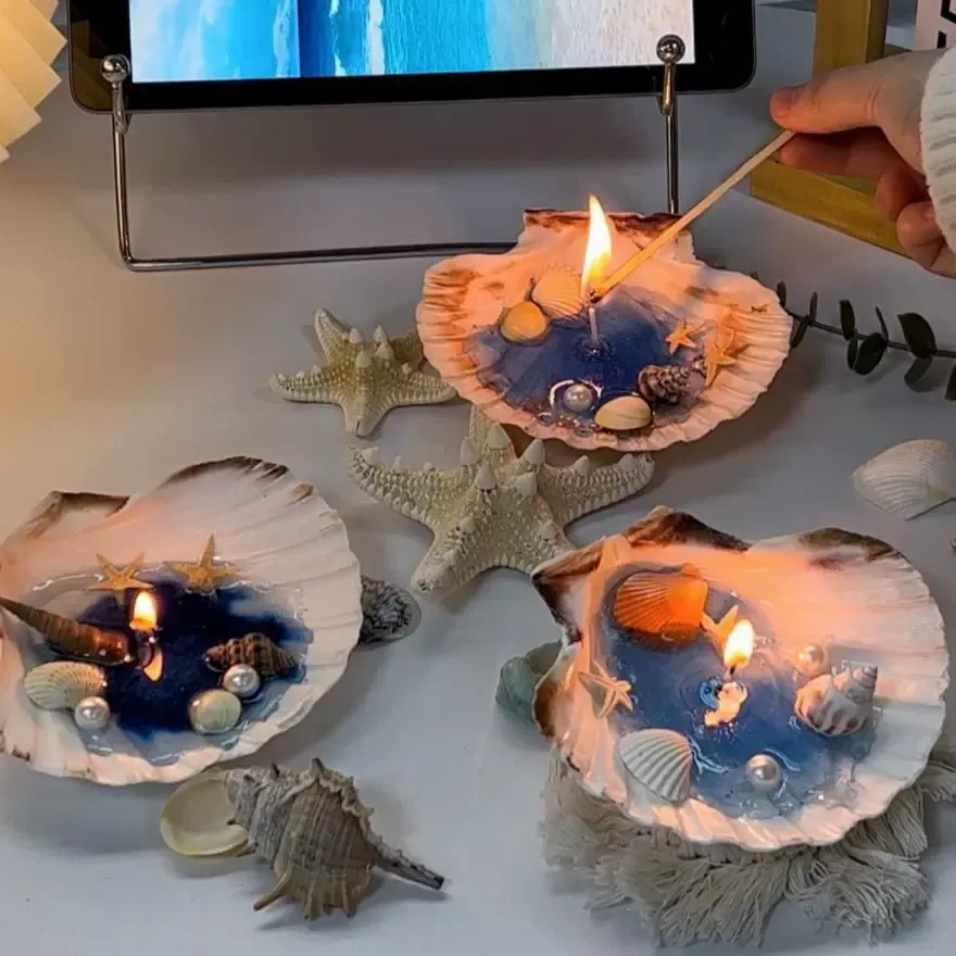 Ocean Shell Gel Candle