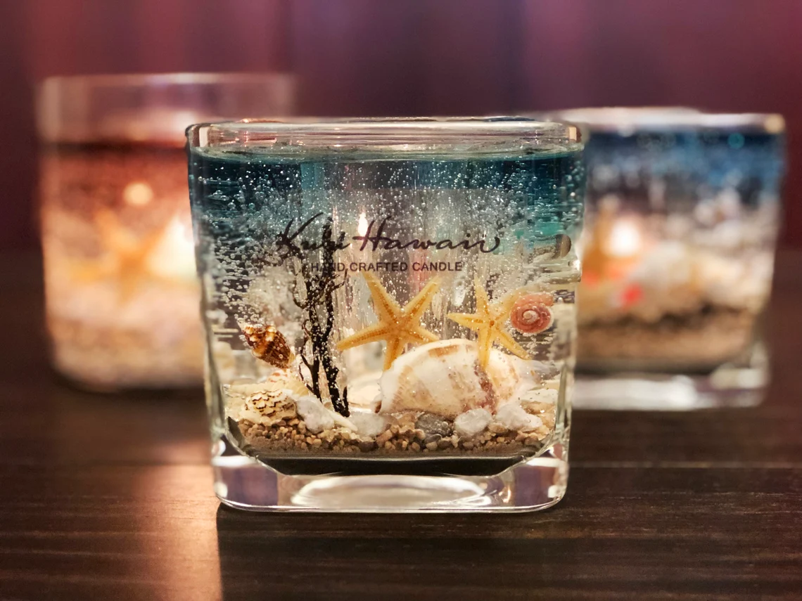 Aquarium Ocean Candle Gift Set Forever Holder + 3oz Gel Refill