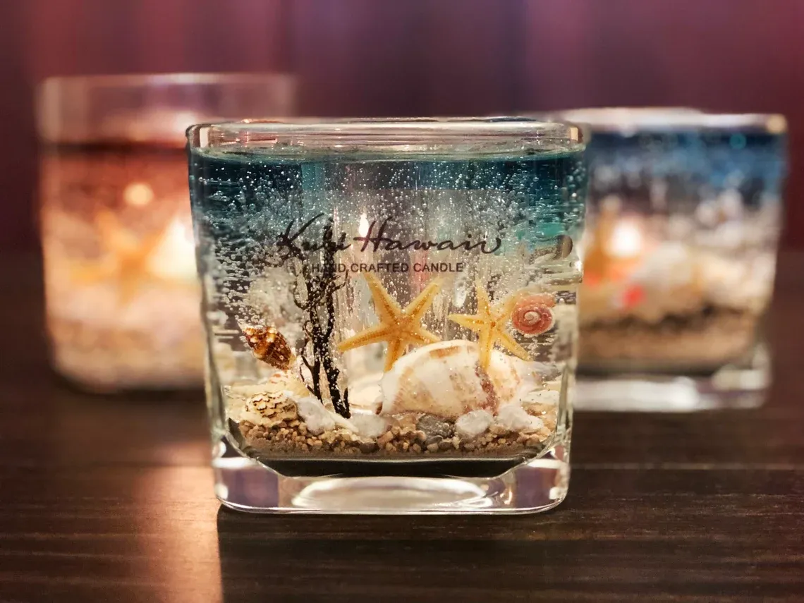 Aquarium Ocean Candle Gift Set Forever Holder + 3oz Gel Refill