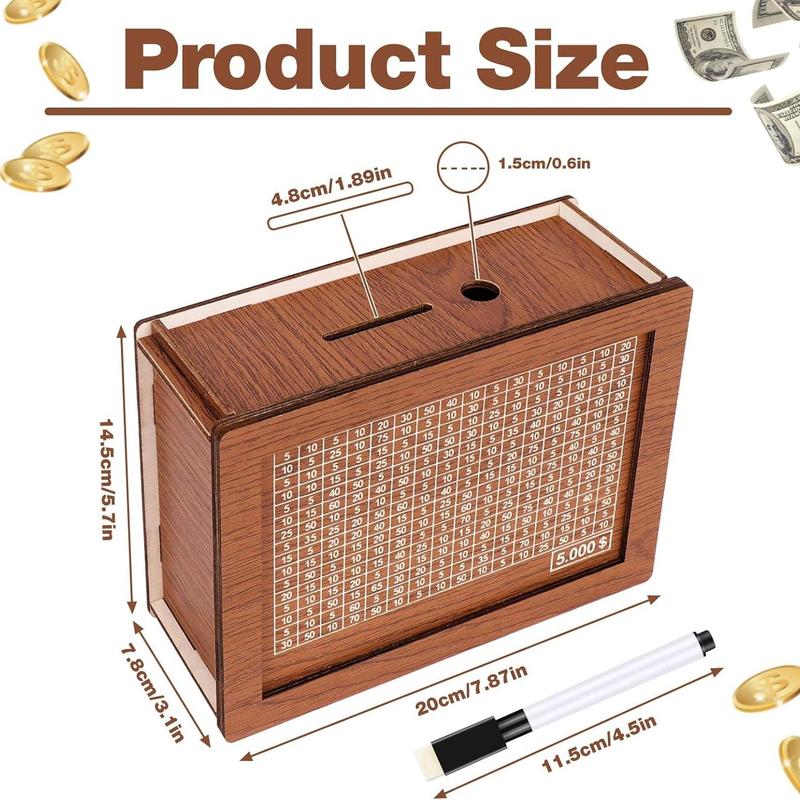 🔥Final Hot Sale-49% OFF🔥 Wooden Money Box with Counter