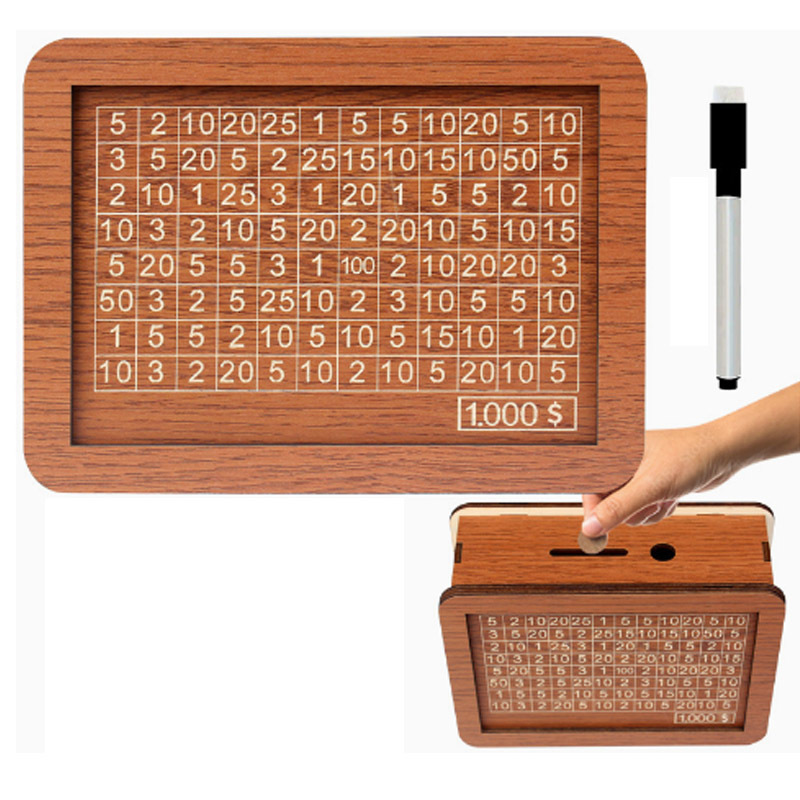 🔥Final Hot Sale-49% OFF🔥 Wooden Money Box with Counter