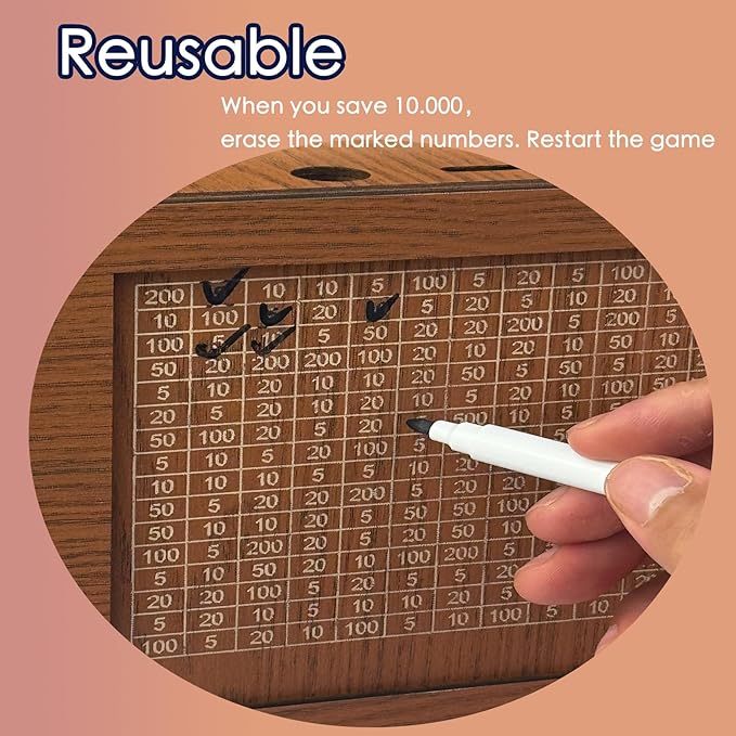 🔥Final Hot Sale-49% OFF🔥 Wooden Money Box with Counter