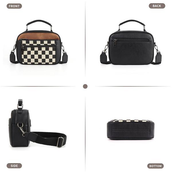 🔥Hot Sale Now 49% OFF - Checkerboard Pattern Colorblock Crossbody Bag