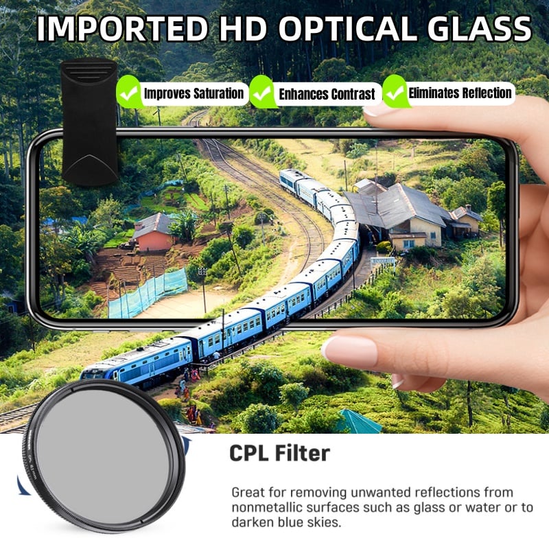 52/67MM Phone Lens Filter Kit For All Phones Models