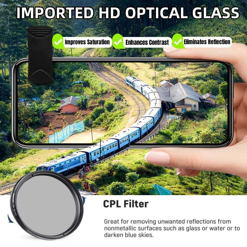 52/67MM Phone Lens Filter Kit For All Phones Models