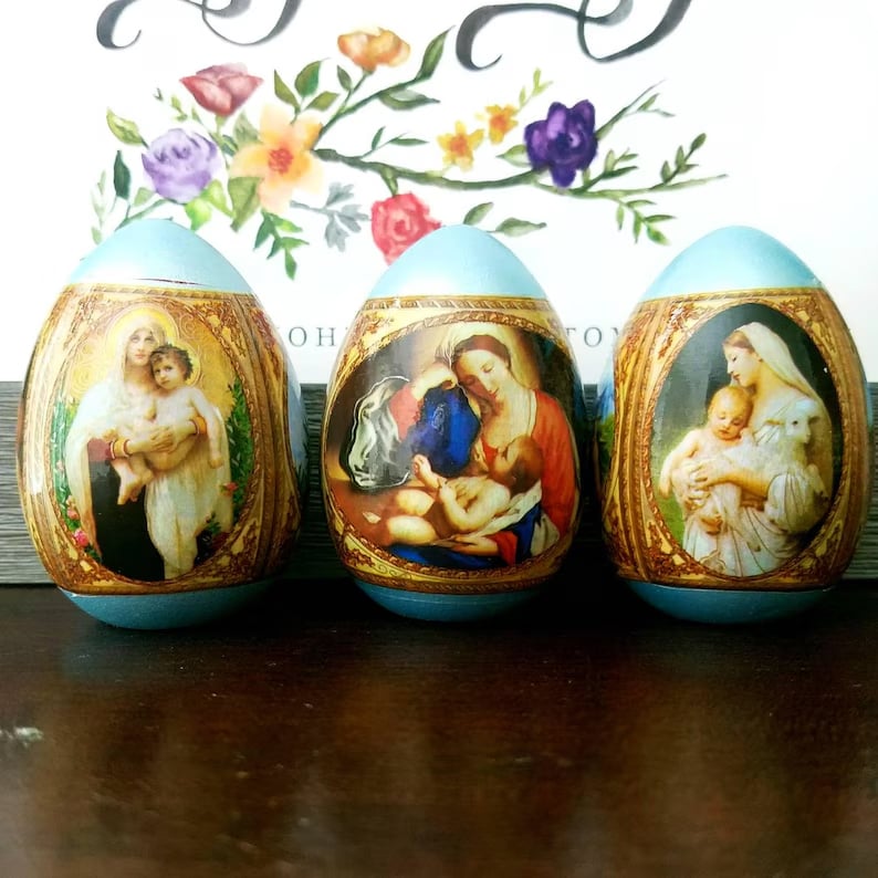🔥2025 Hot Sale 49% OFF - 🐣🙏Wooden Icon Easter Eggs