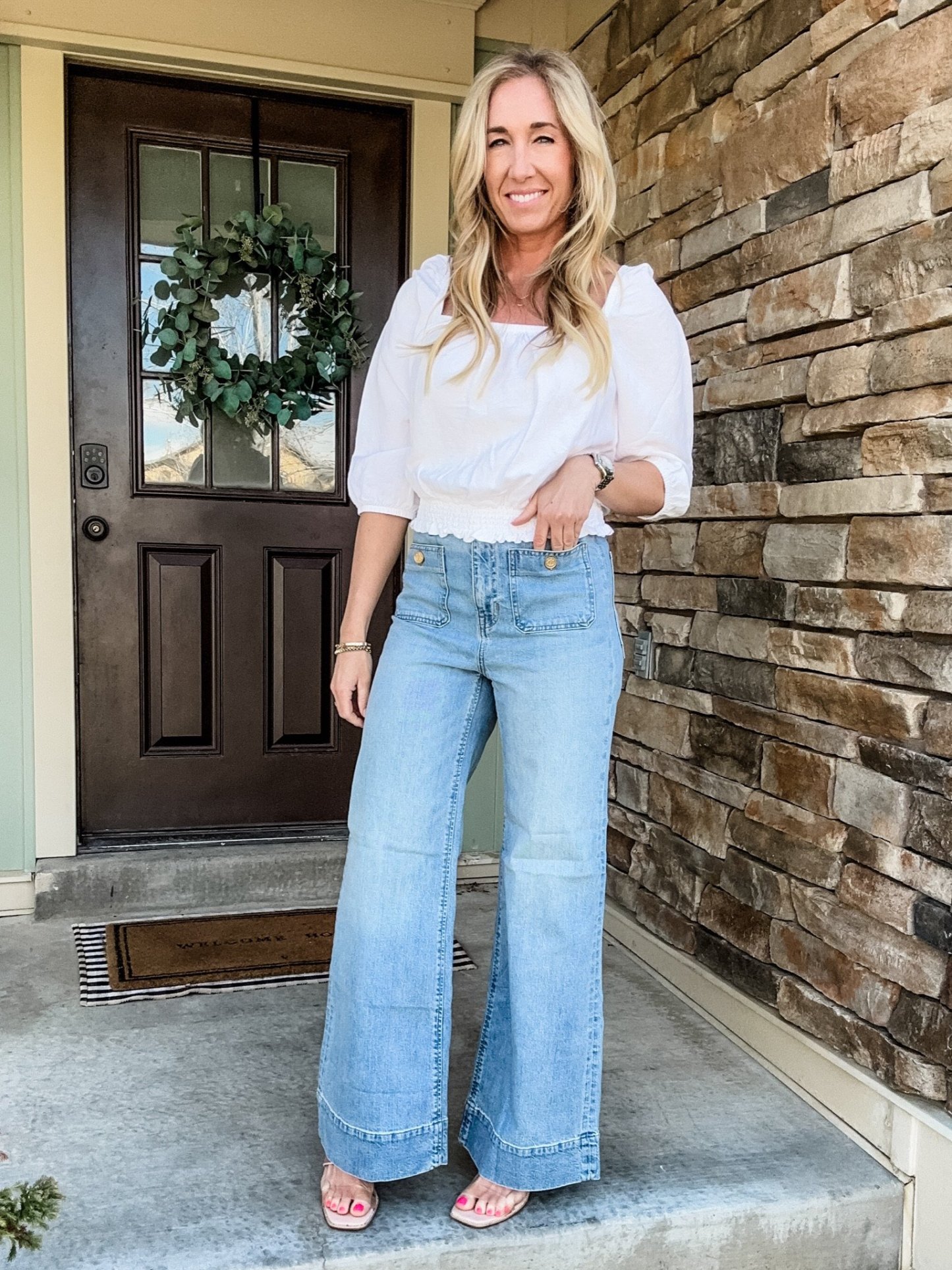 👖Tummy Control Sailor Wide Leg Trouser