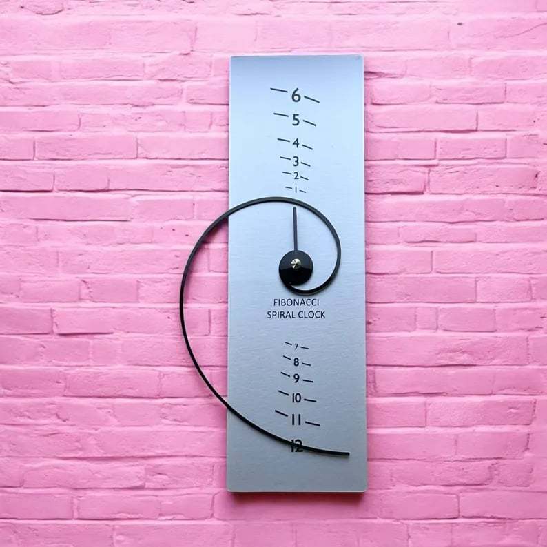 Handcrafted Fibonacci Spiral Clock