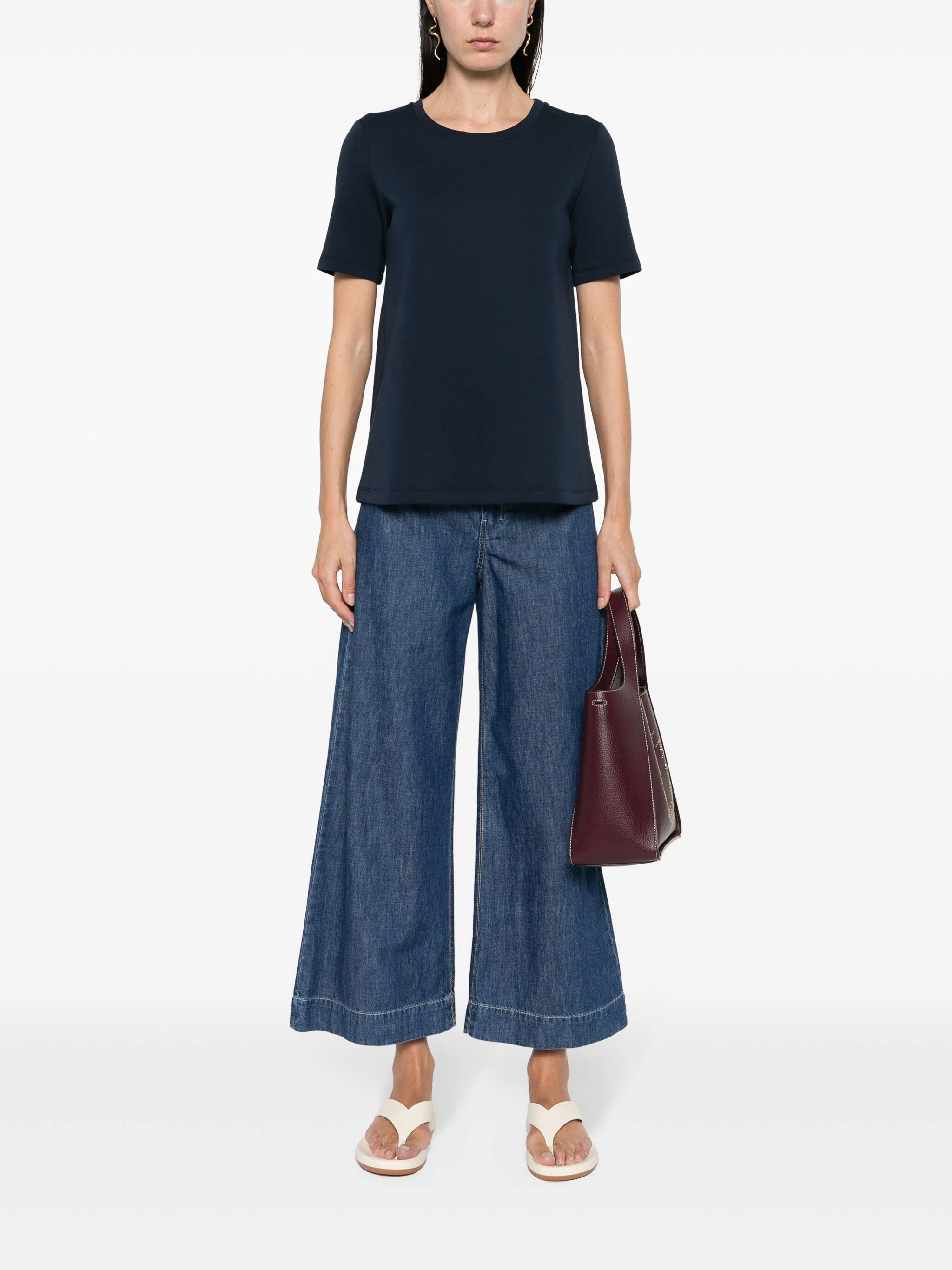 Sustainable waistband straight leg jeans