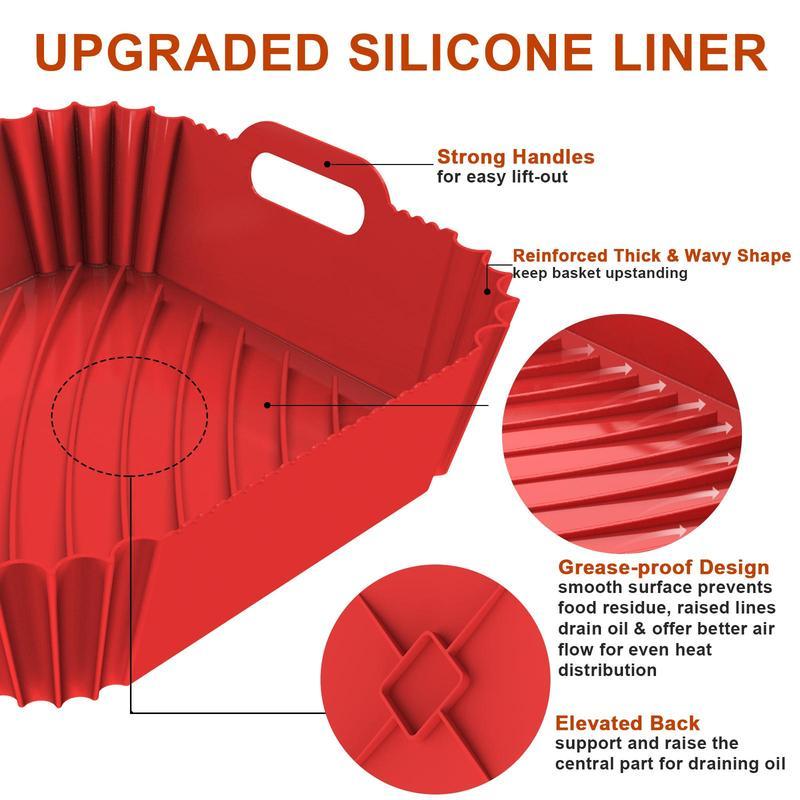 🔥Hot Sale Now 49% OFF - Silicone Air Fryer Liners Square