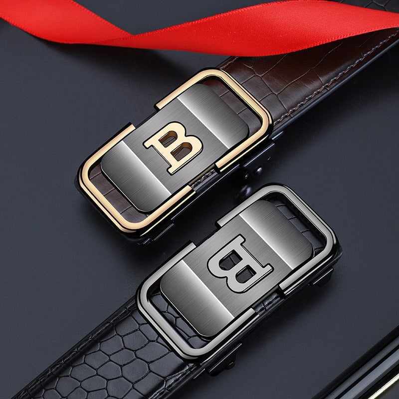 🔥LAST DAY SALE 50% OFF - Men's Artificial Crocodile Leather Automatic Buckle Belt