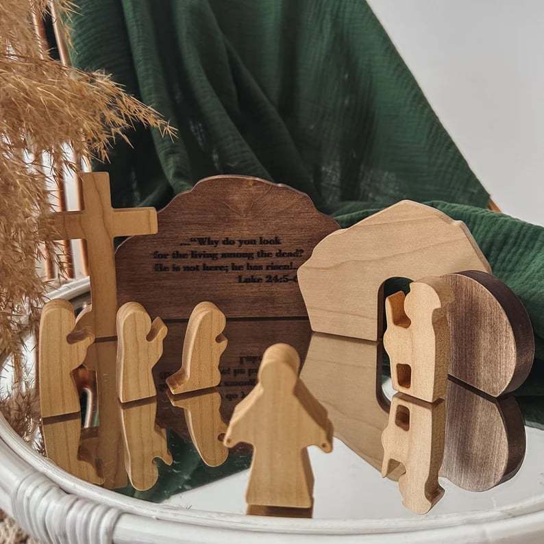 🔥2025 Hot Sale 49% OFF - Wooden Empty Tomb Scene Easter Decor