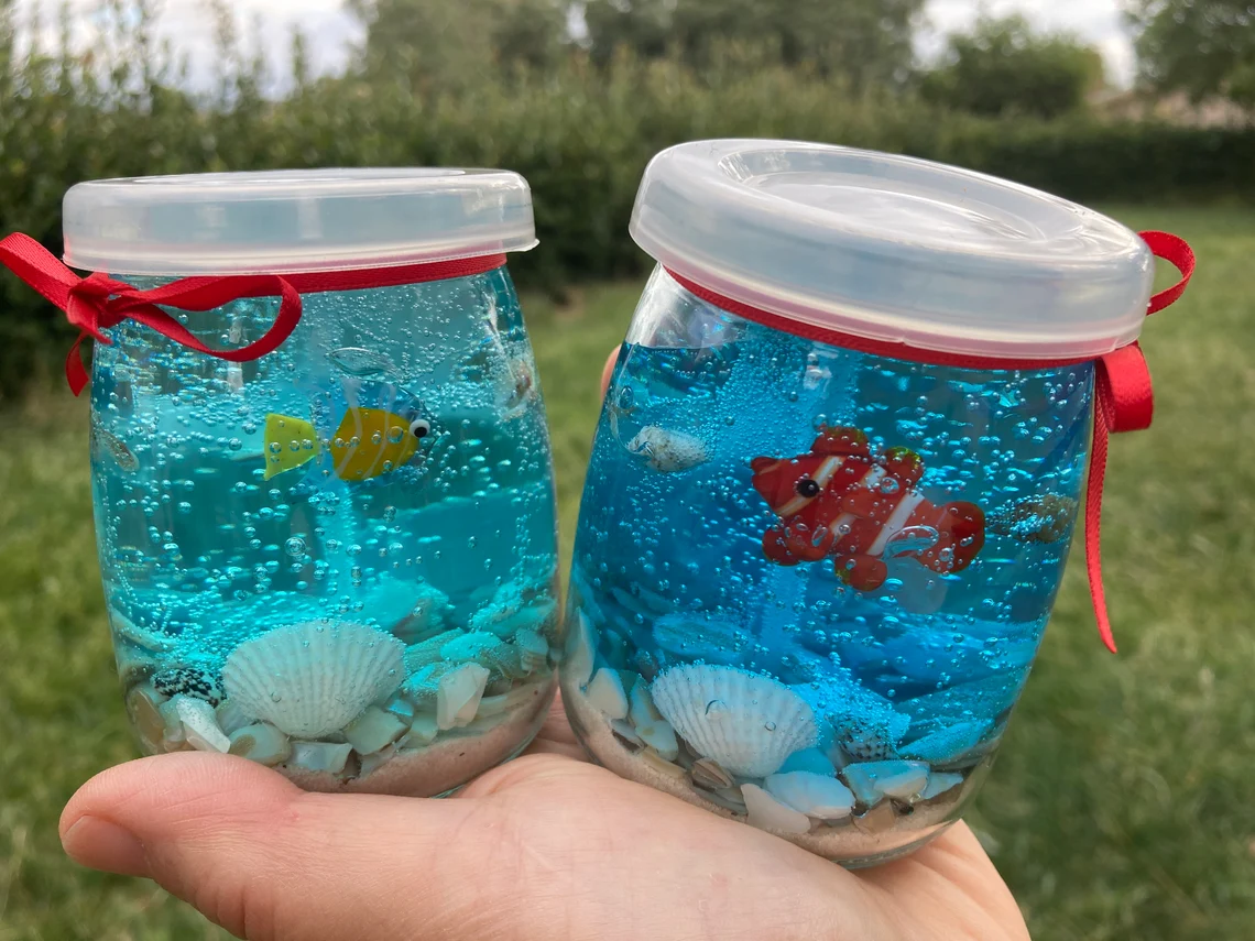 Gel Candle, Ocean Candle, Glass Fish Figure Inside Candle,All Season Decoration