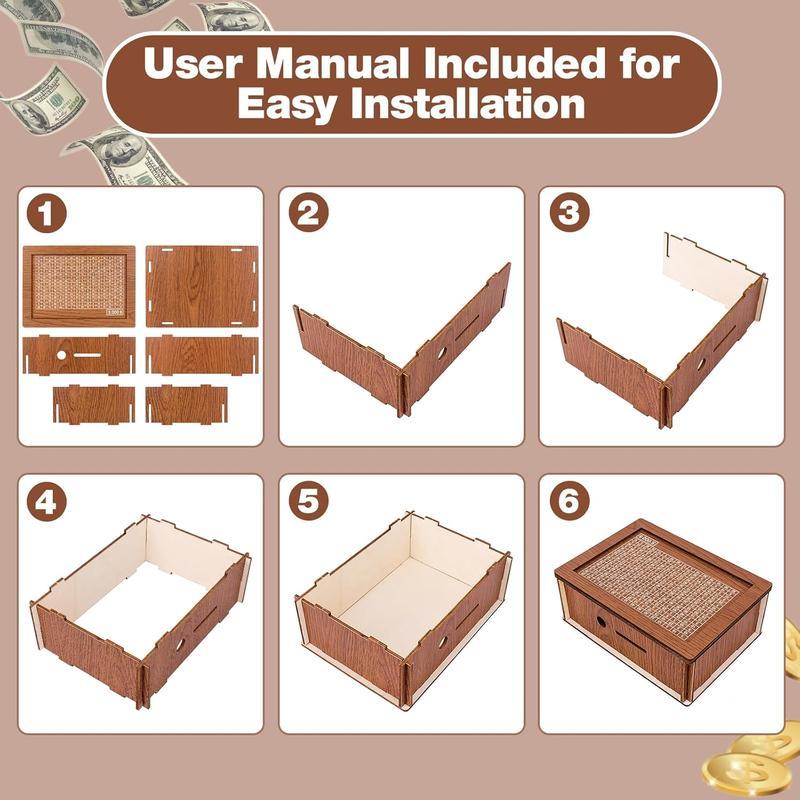 🔥Final Hot Sale-49% OFF🔥 Wooden Money Box with Counter