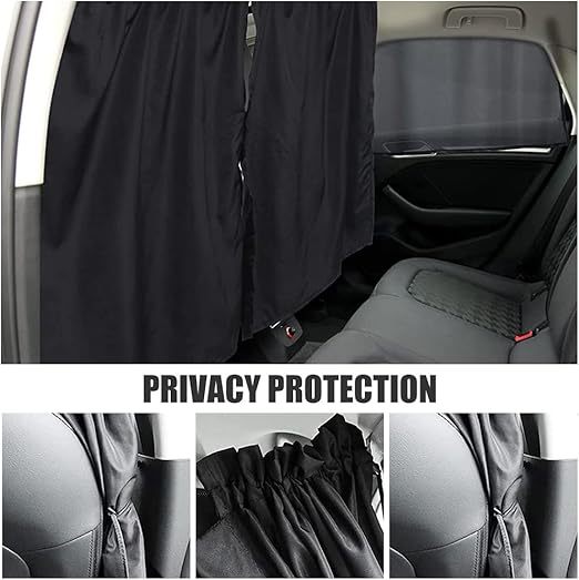 Set of 3 Automotive Sun Protection Curtains