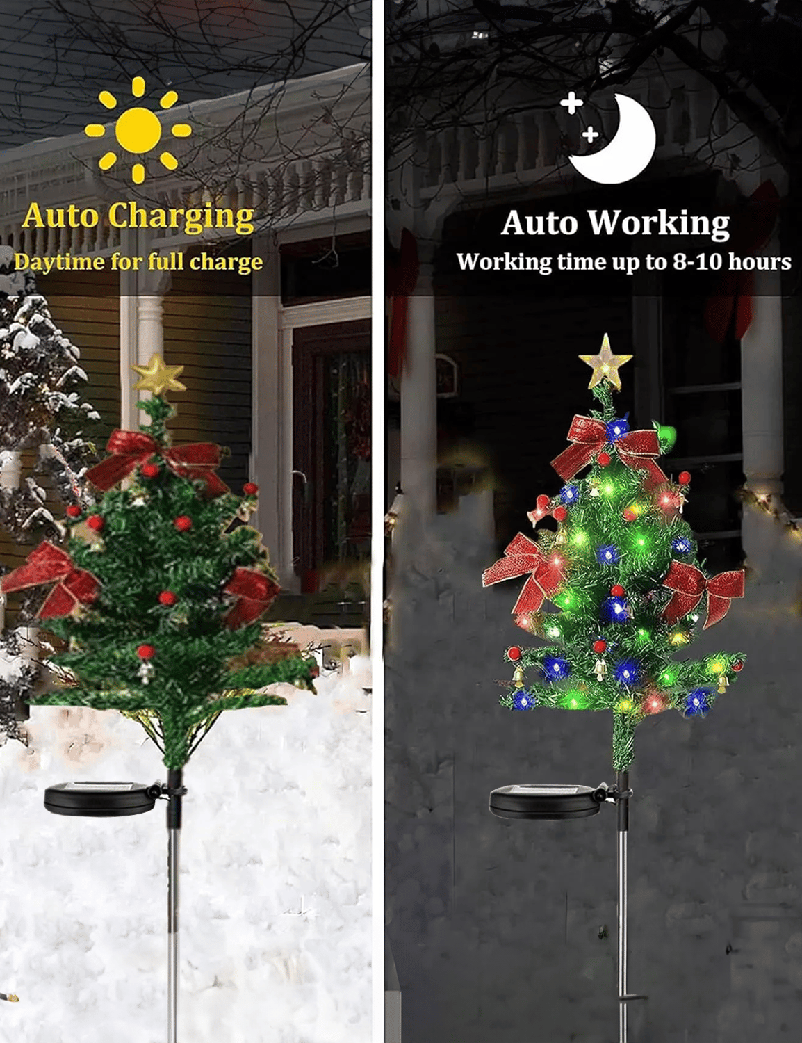 Solar Christmas Trees Lights Outdoor Decoration Waterproof
