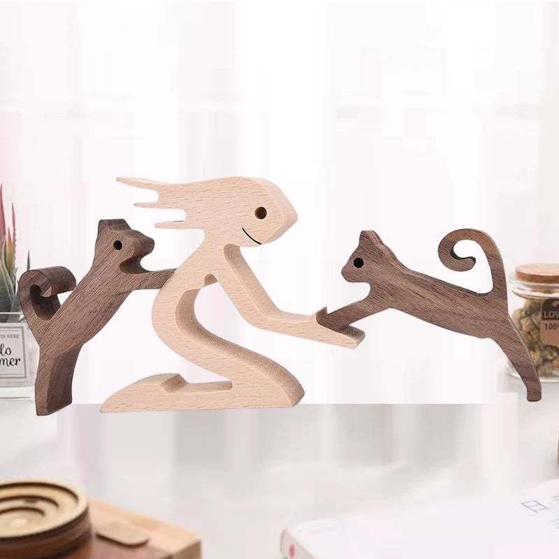 Wood Sculpture Table Ornaments