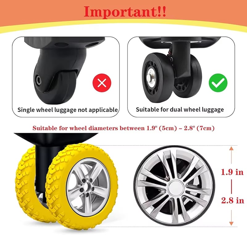 🔥2025 New Year Sale 49% OFF - Luggage Suitcase Wheels Protection Covers