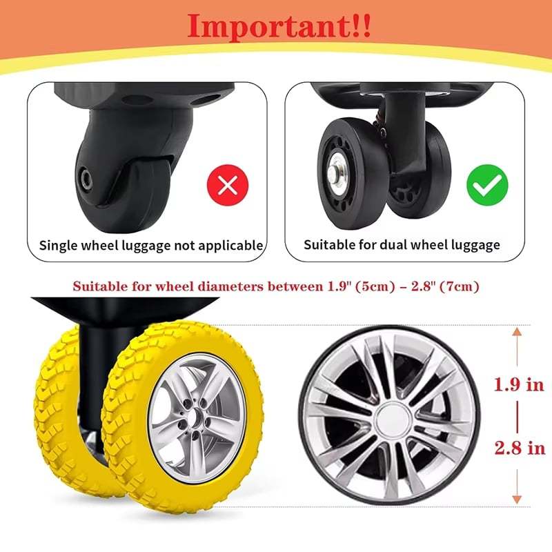 🔥2025 New Year Sale 49% OFF - Luggage Suitcase Wheels Protection Covers
