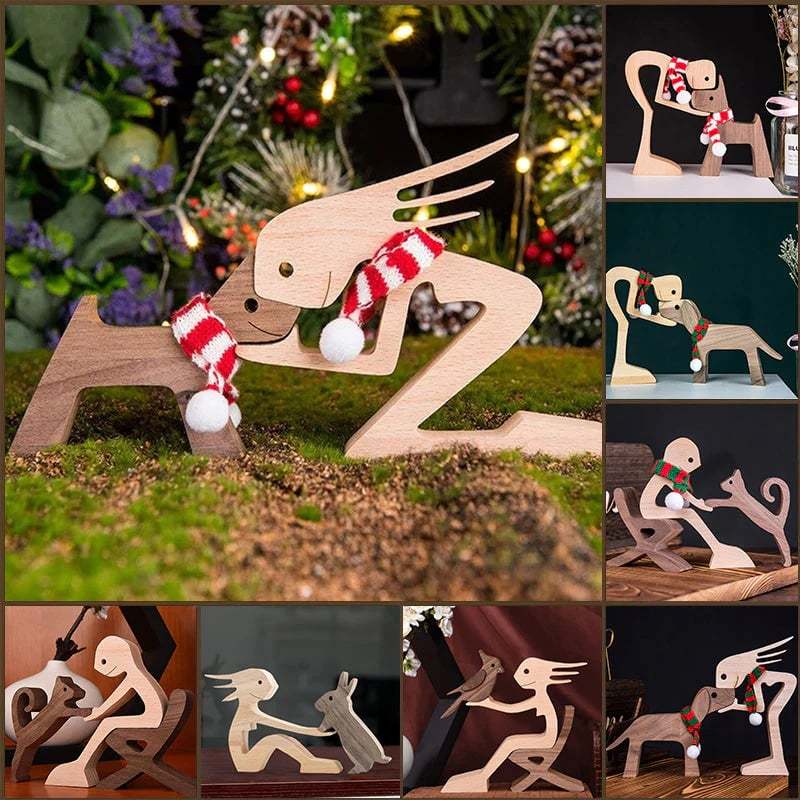Wood Sculpture Table Ornaments