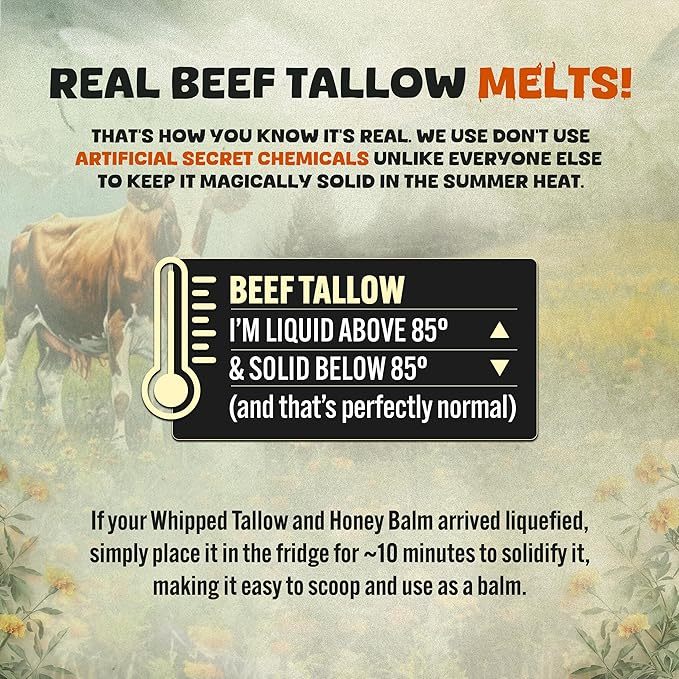 🔥LAST DAY SALE 50% OFF - Beef Tallow Beeswax and Honey Face Moisturizer