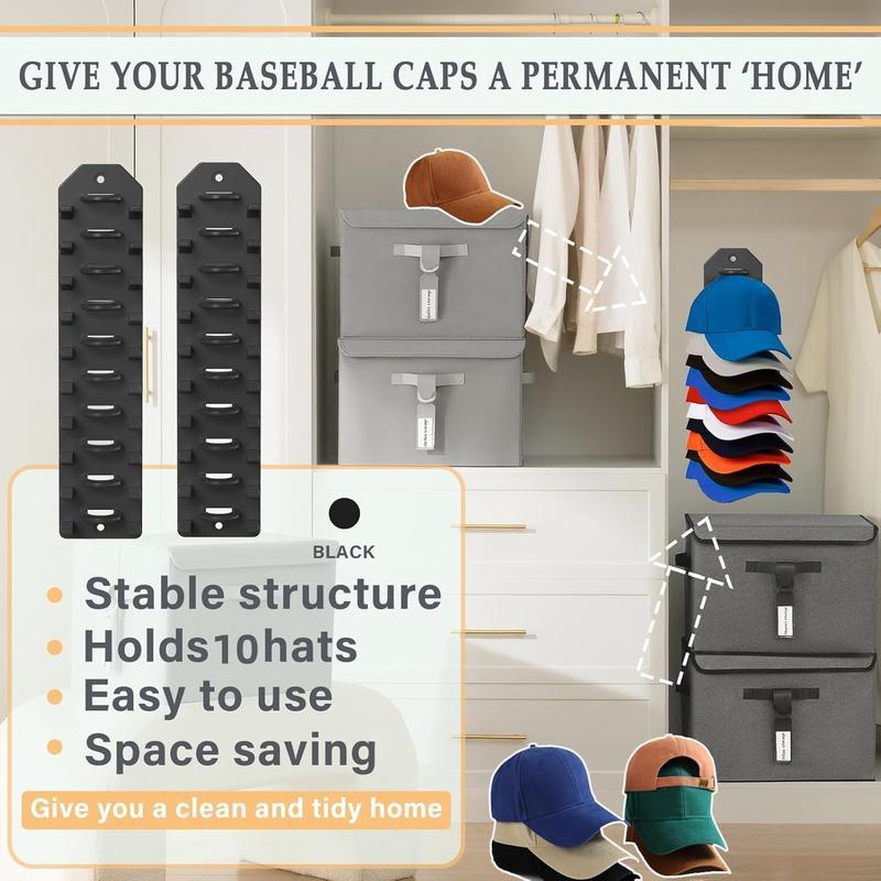 🔥Final Hot Sale-49% OFF🔥 Baseball Cap Organizer, Wall Hat Rack, Hat Storage Display Holder