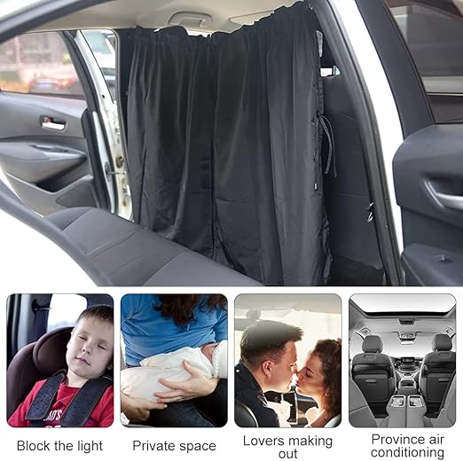 Set of 3 Automotive Sun Protection Curtains