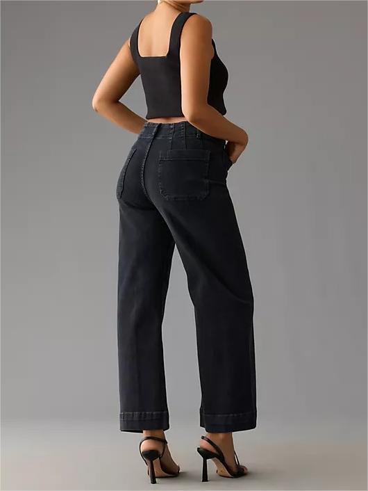 Cropped Wide-Leg Jeans