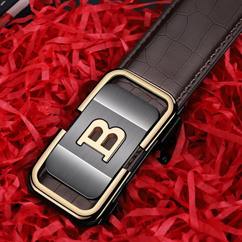 🔥LAST DAY SALE 50% OFF - Men's Artificial Crocodile Leather Automatic Buckle Belt