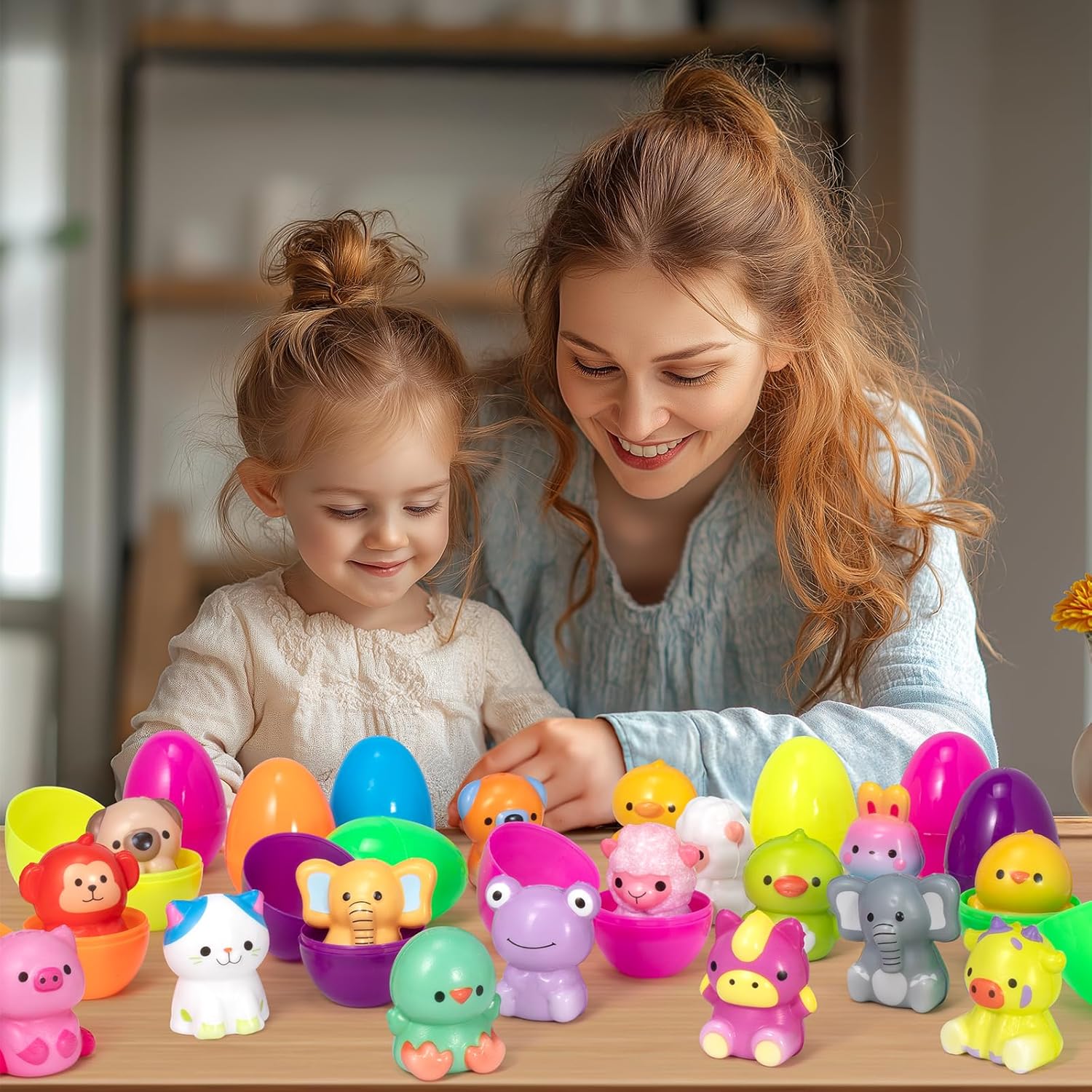 24 PCS Easter Eggs Prefilled Slow Rising Squishy Toys